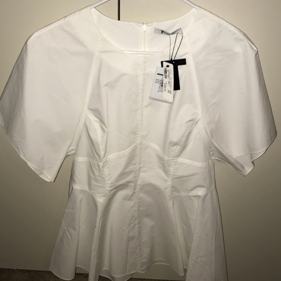 NWT white Alexander Wang structured peplum - Picture 4 of 4